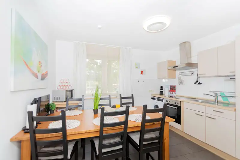 Voll ausgestattete Küche der Unterkunft