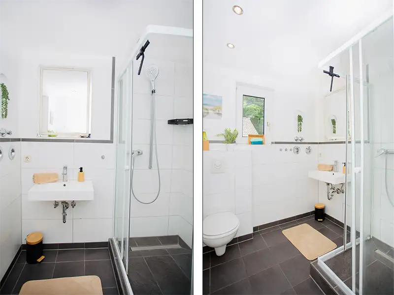 Modernes Badezimmer mit Dusche